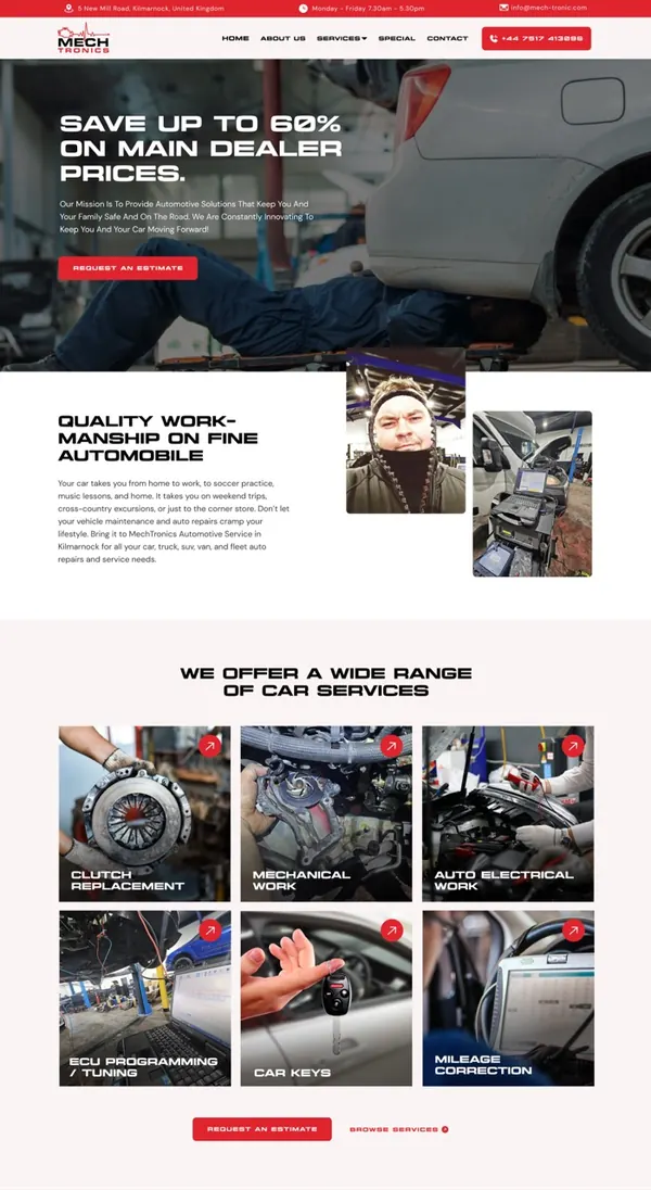 Website design sample