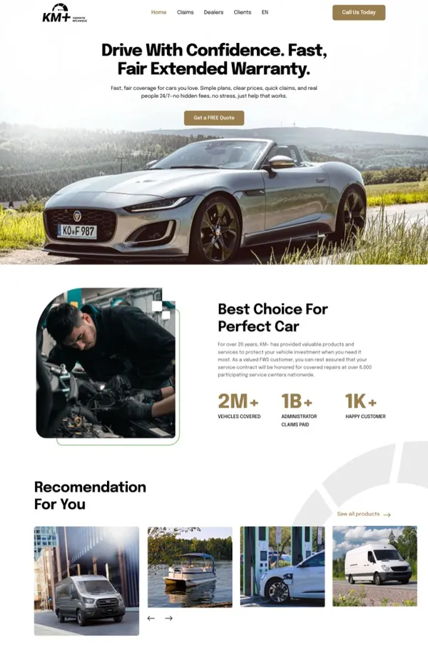 Website design sample
