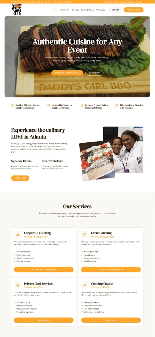 Website design sample